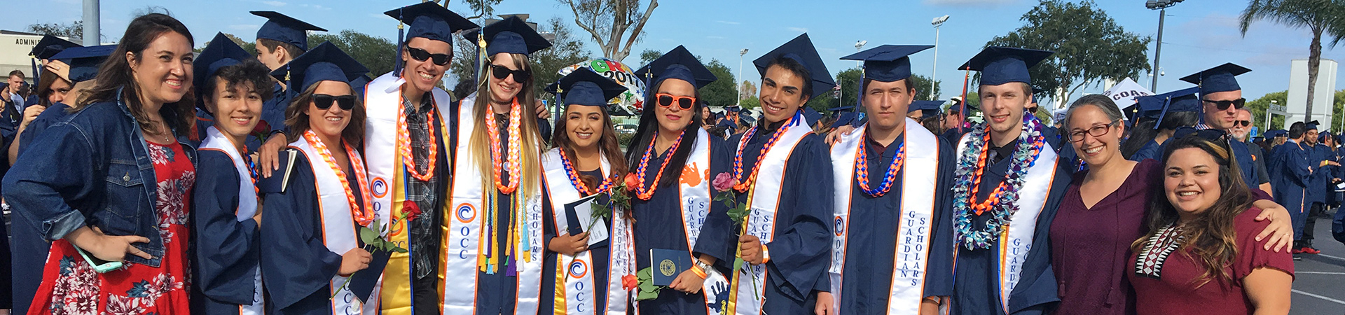 Group of Guardian Scholars at commencement