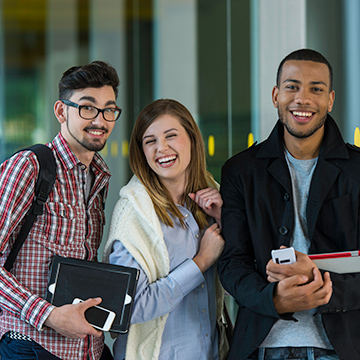 Group of smiling students