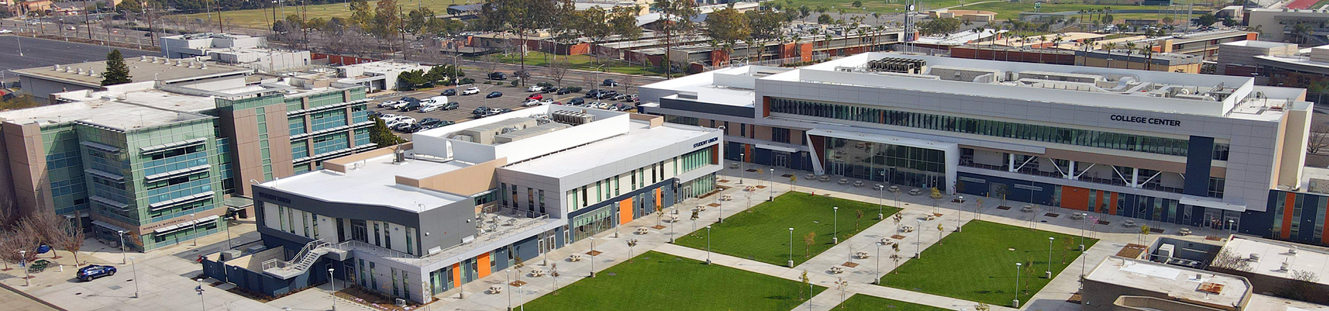 Aerial view of the main quad